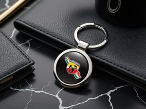 Fiat Abarth Classy Key Chain Glossy Metal Alloy Style